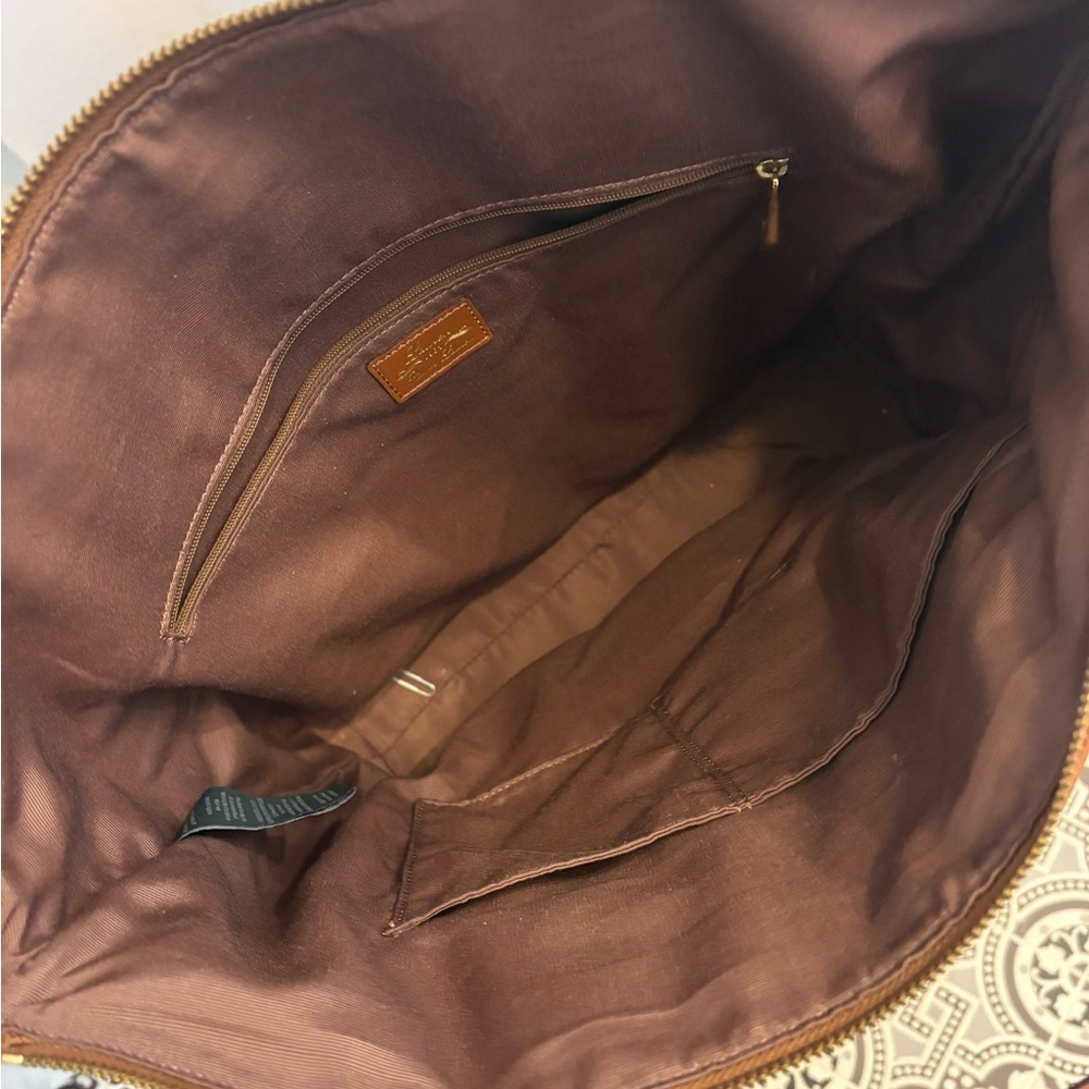 Black and tan Ralph Lauren shoulder tote - Picture 7 of 9